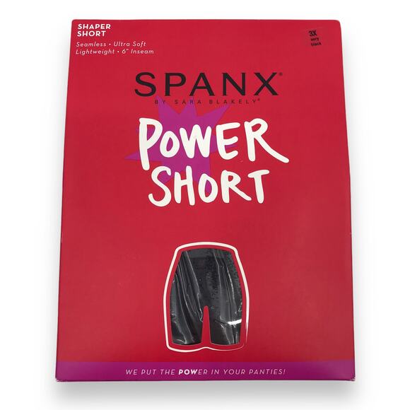 Spanx Women's Power Shaper Short 3X Mid Thigh Shaper Seamless Very Black 2744 - Picture 1 of 5